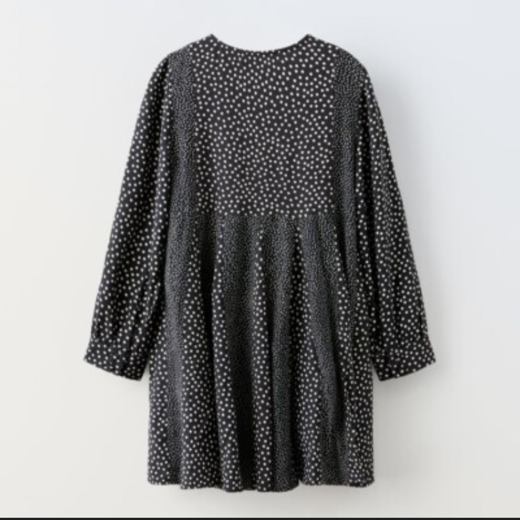 Zara Black And White Polka Dot Dress